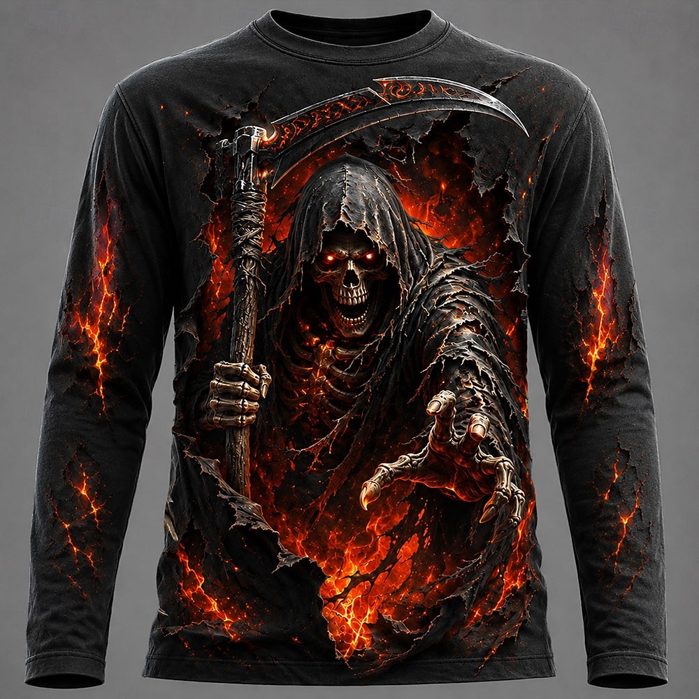 Tee Graphic Print - Cadılar Bayramı Erkek 3D Grafik Baskılı