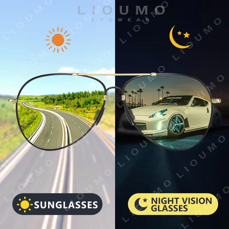 Sunglasses Aviator Polarized - LIOUMO 2026 Havacılık Lüks Güneş Gözlüğü