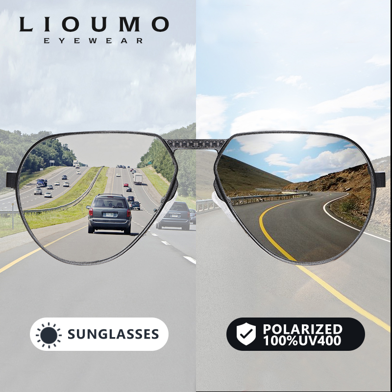 Sunglasses Aviator Polarized - LIOUMO Alüminyum Magnezyum Çerçeve Havacılık Güneş