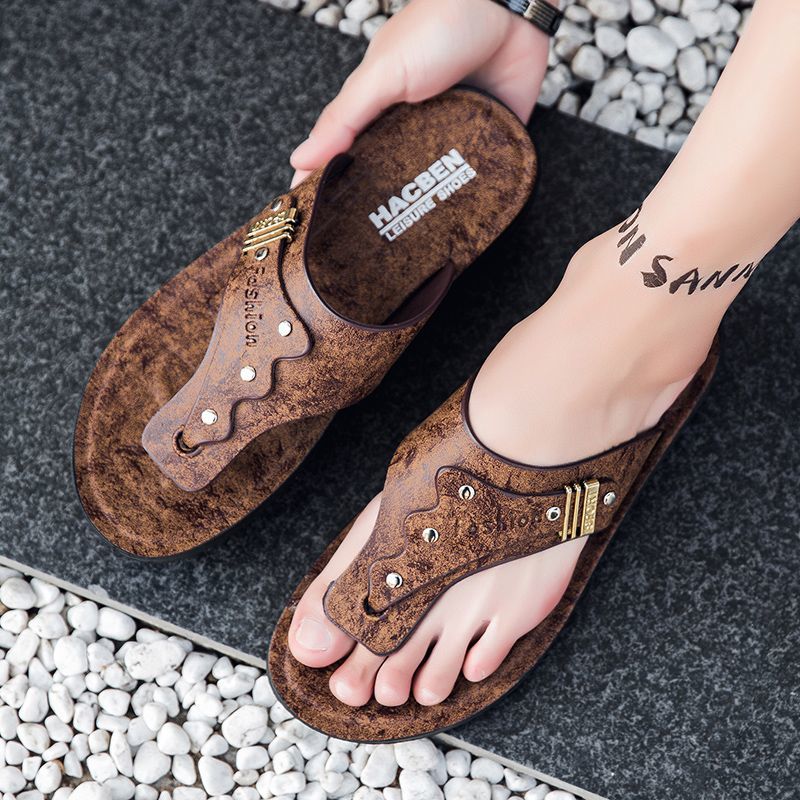 Flip Flop Leather Men - 2026 Yeni Erkek Parmak Arası Terlik