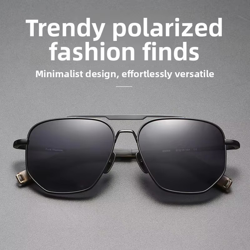 Sunglasses Aviator Polarized - Erkekler Kare Ultra Hafif İnce Saf