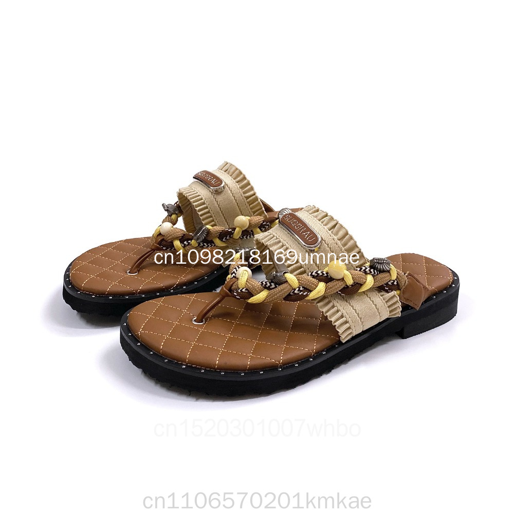 Yeni Retro Dokuma Kadın Terlik - Flip Flop Leather Men incelemesi ve fiyatı