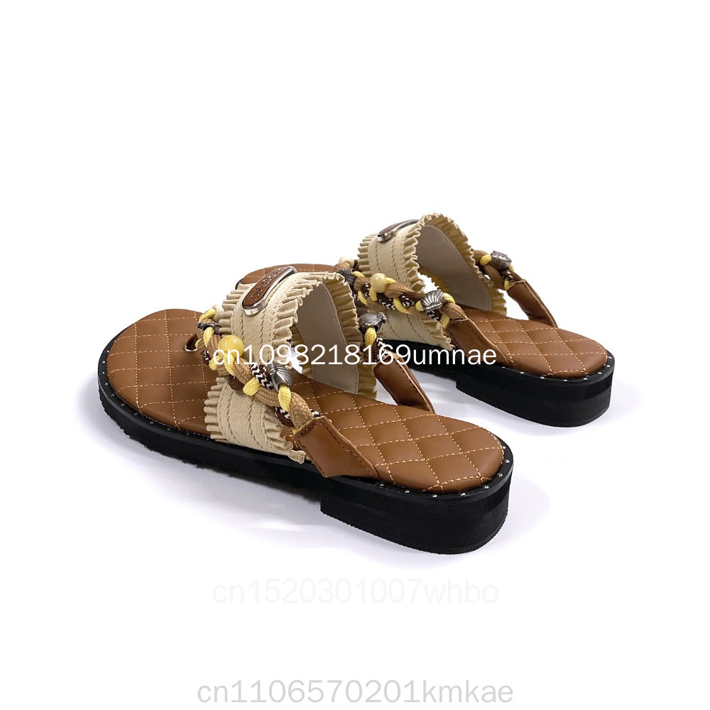 Yeni Retro Dokuma Kadın Terlik - Flip Flop Leather Men incelemesi ve fiyatı