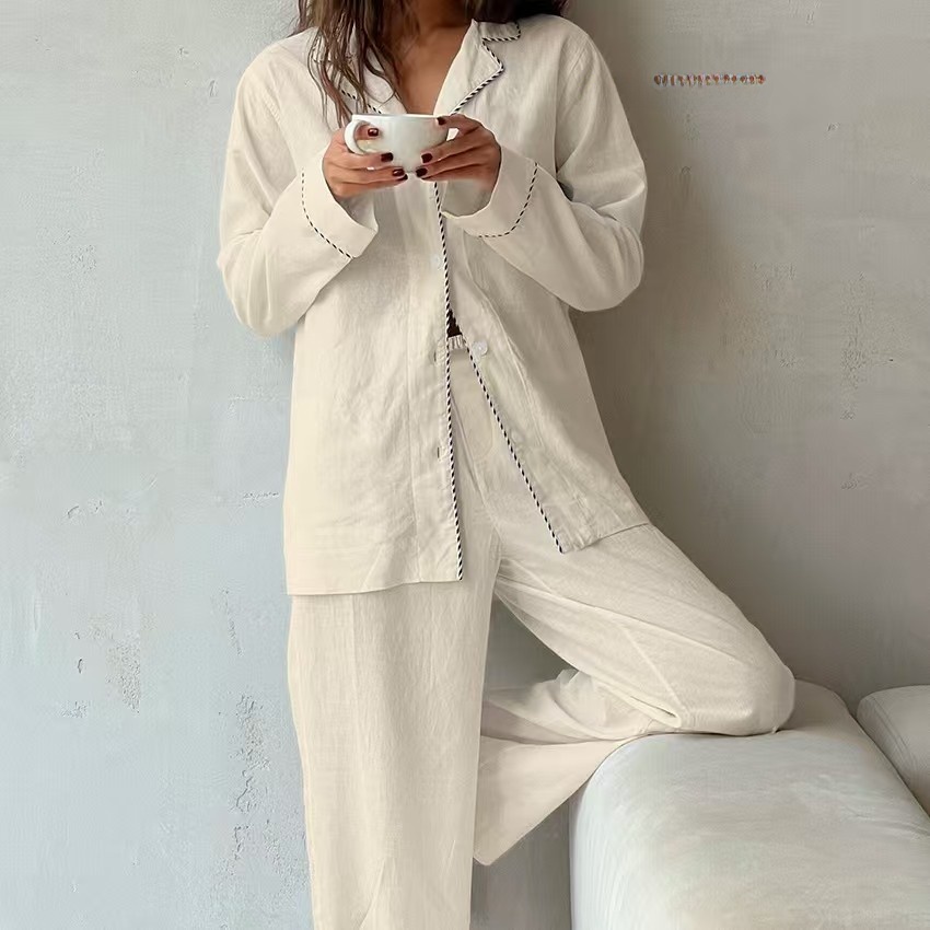Pamuklu Kadın Pijama Takımı Ko - Linen Shirt Breathable incelemesi ve fiyatı