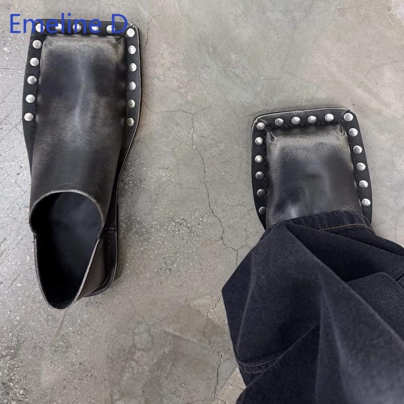 Unisex Kare Burunlu Terlik Sol - Flip Flop Leather Men incelemesi ve fiyatı