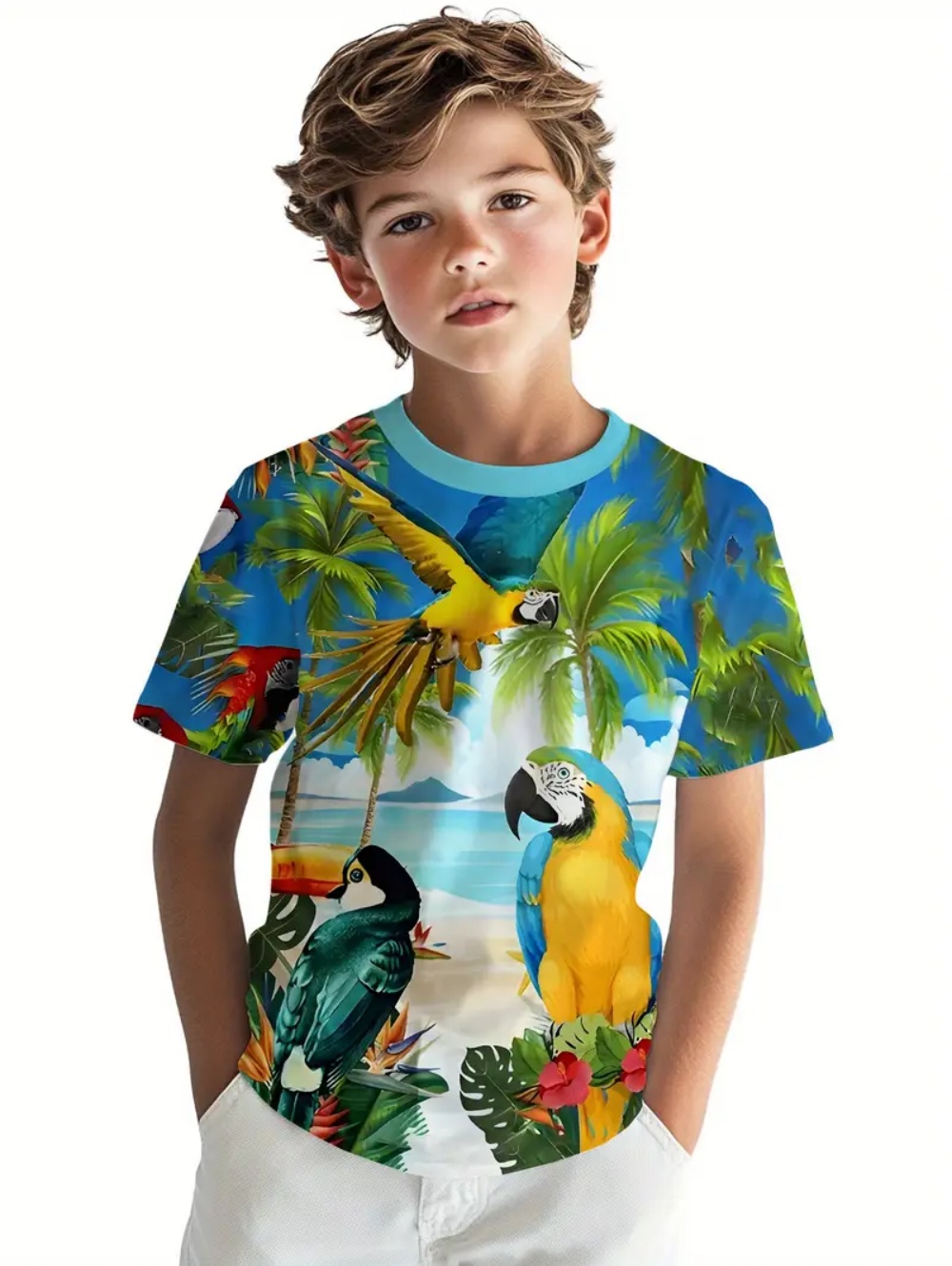 Çocuk Tropikal Amerika Papağan - Tee Graphic Print incelemesi ve fiyatı