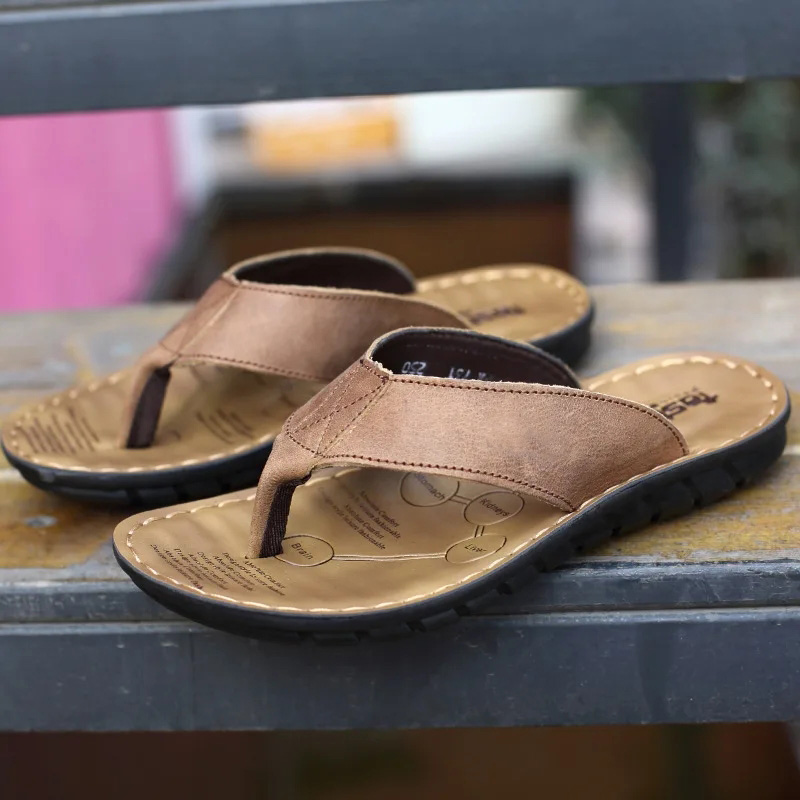 Roma Retro Erkek Terliği Düz R - Flip Flop Leather Men incelemesi ve fiyatı