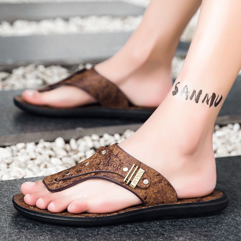 2026 Yeni Erkek Parmak Arası T - Flip Flop Leather Men incelemesi ve fiyatı
